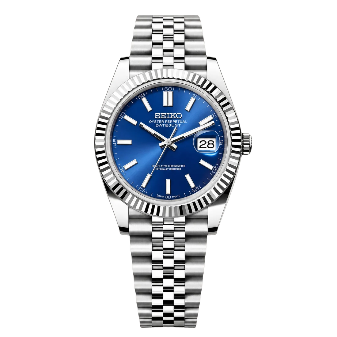 Seiko Mod Datejust – Blue Dial