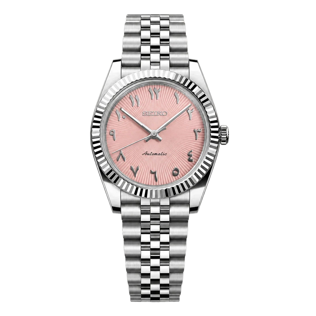 Seiko Mod Datejust – Pink Arabic