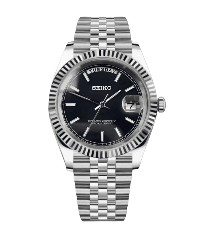 Seiko Mod Day-Date – Black Arabic Gold