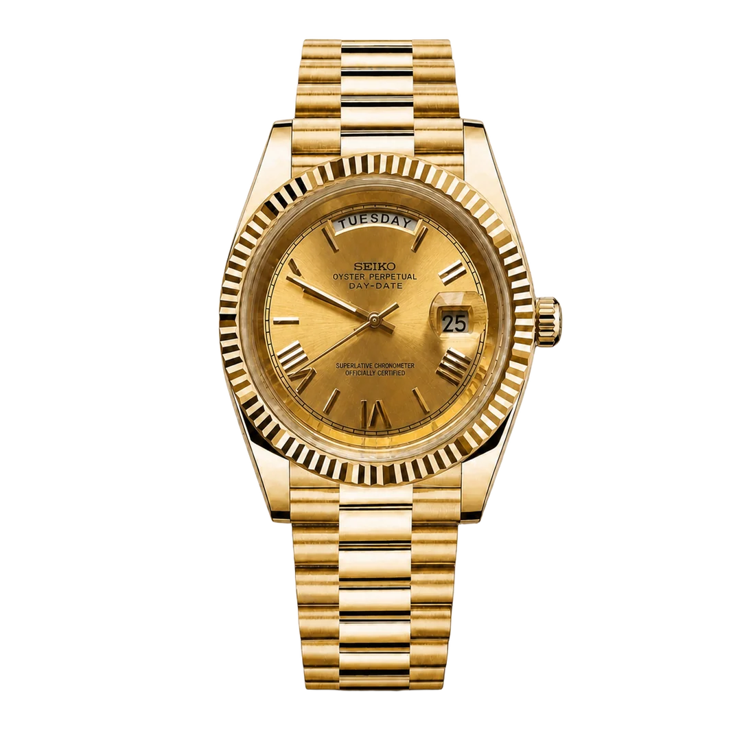 Seiko Mod Day-Date – Gold Champagne