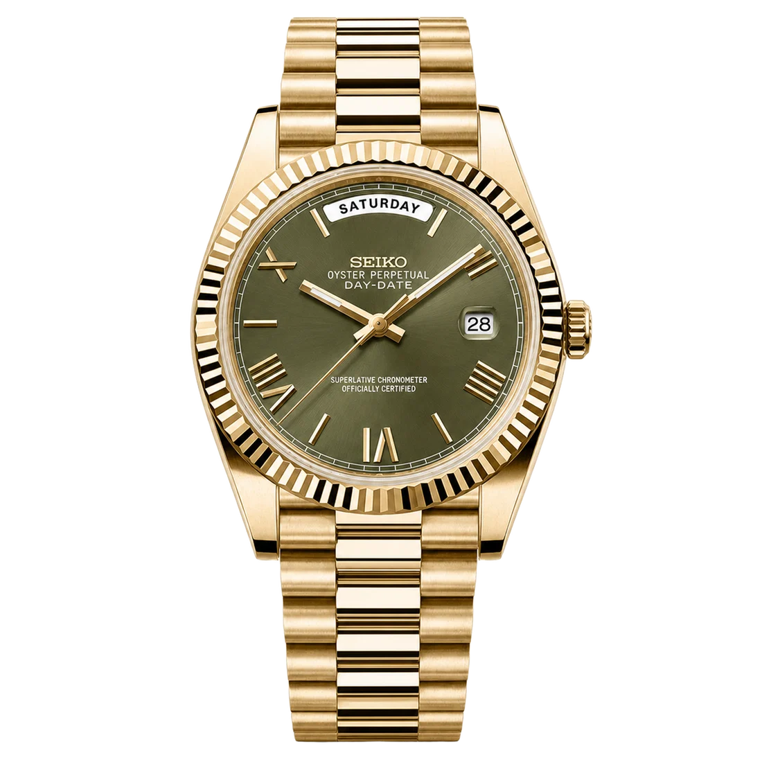 Seiko Mod Day-Date – Gold Khaki