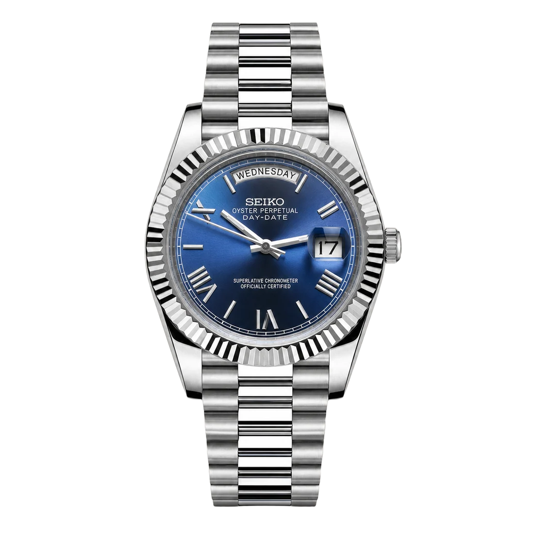 Seiko Mod Day-Date – Roman Ocean Blue