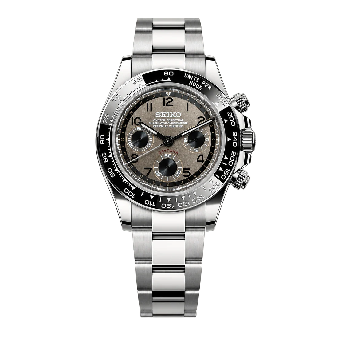 Seiko Mod Daytona - Gun Smoke
