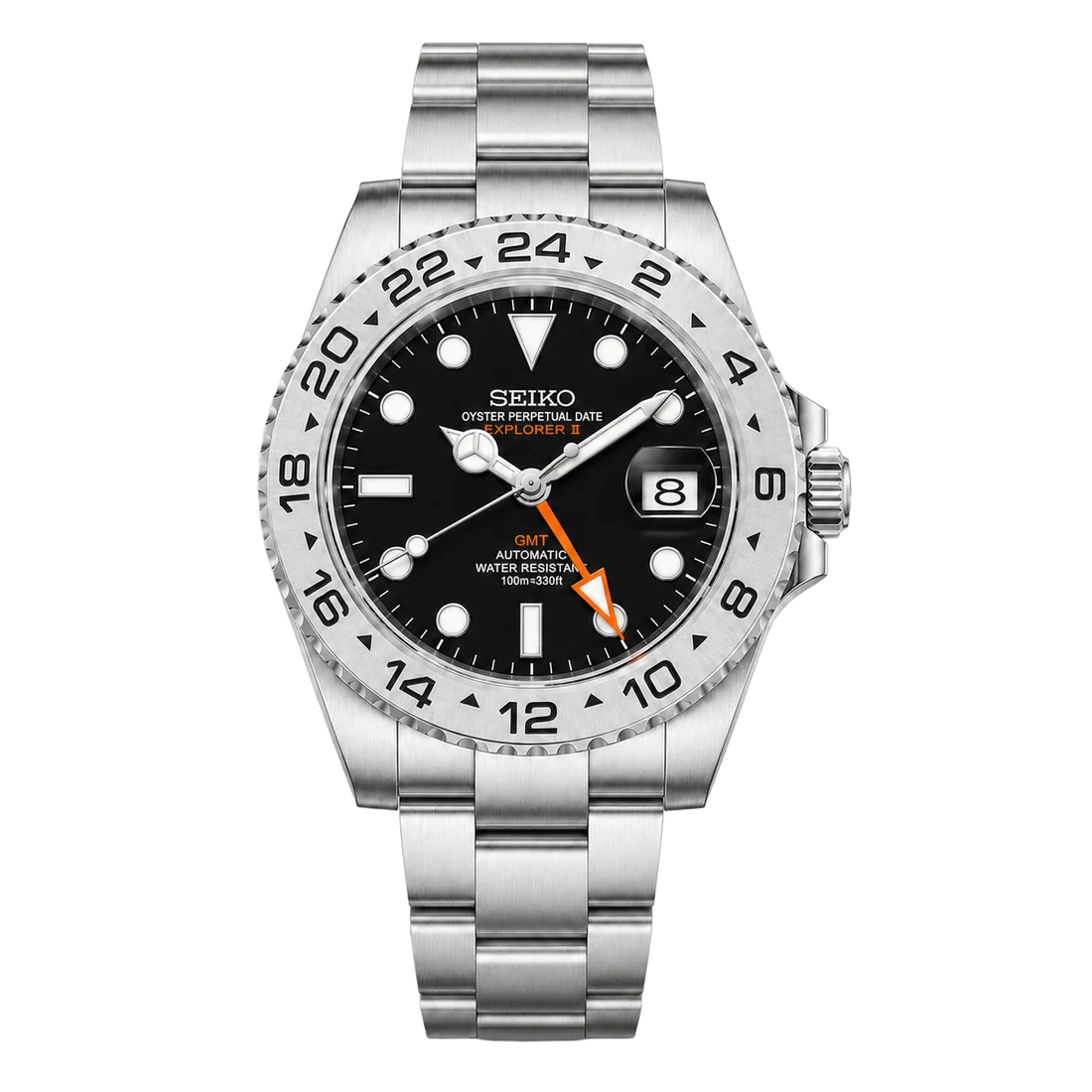 Seiko Mod Explorer II – Black Orange Hand