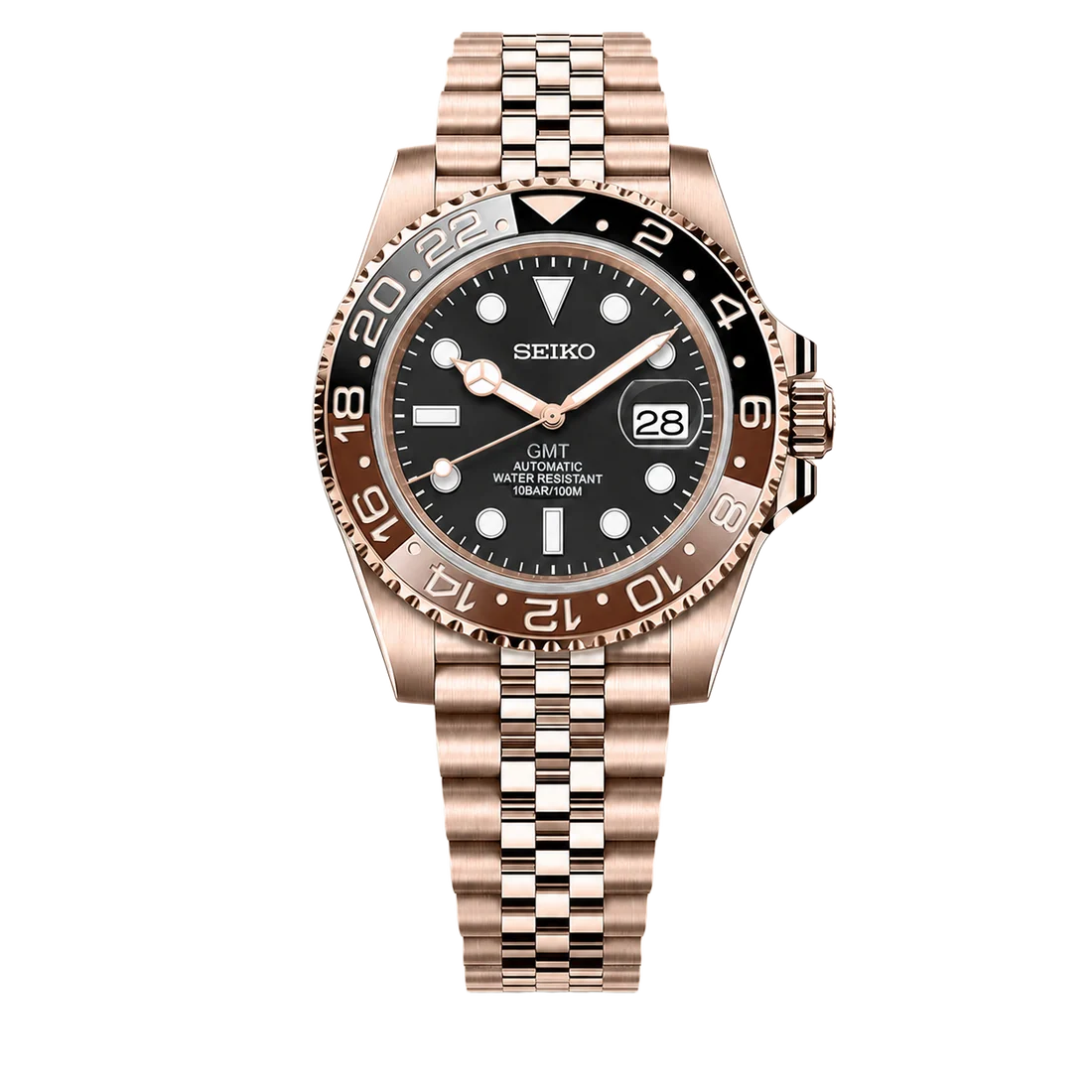 Seiko Mod GMT – Root Beer Rose Gold
