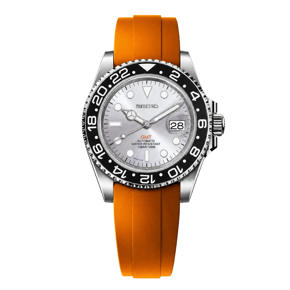 Seiko Mod GMT – Silver Horizon