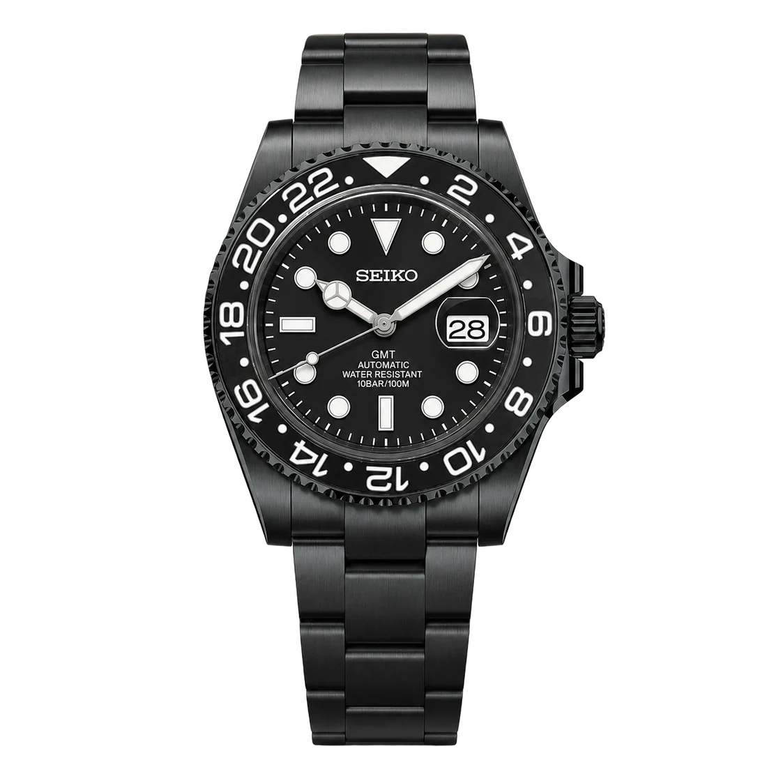 Seiko Mod GMT – Stealth Black