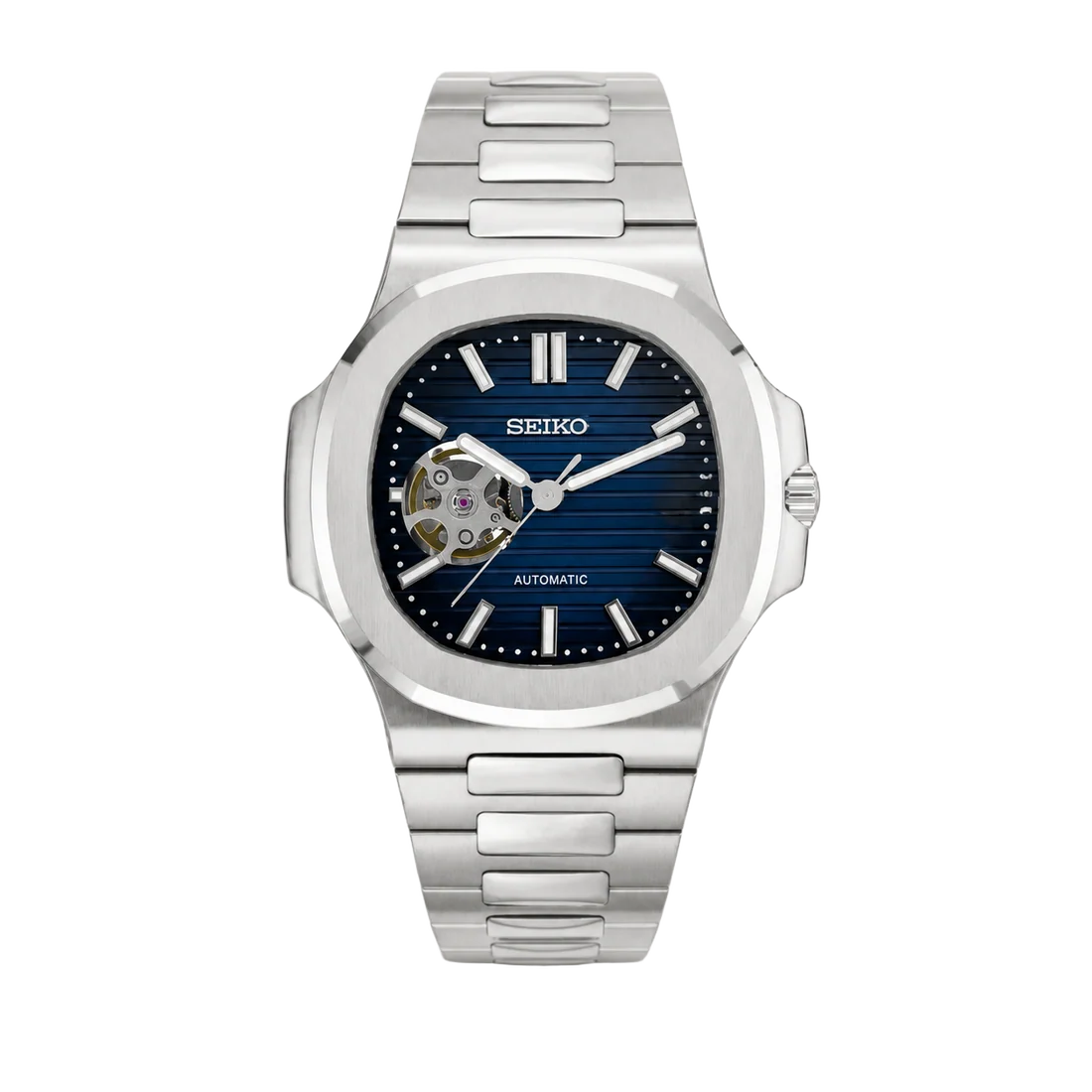 Seiko Mod Nautilus – Blue Open Heart