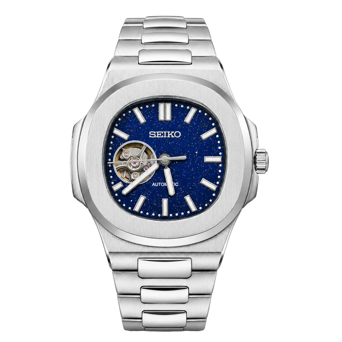 Seiko Mod Nautilus – Galaxy Open-Heart Dial