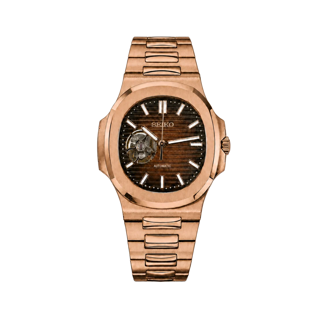 Seiko Mod Nautilus – Rose Gold Chocolate