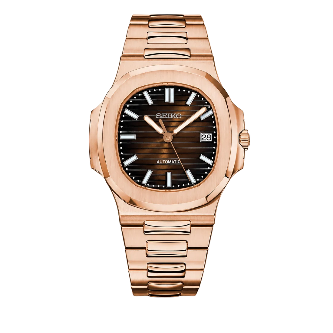 Seiko Mod Nautilus – Rose Brown Dial