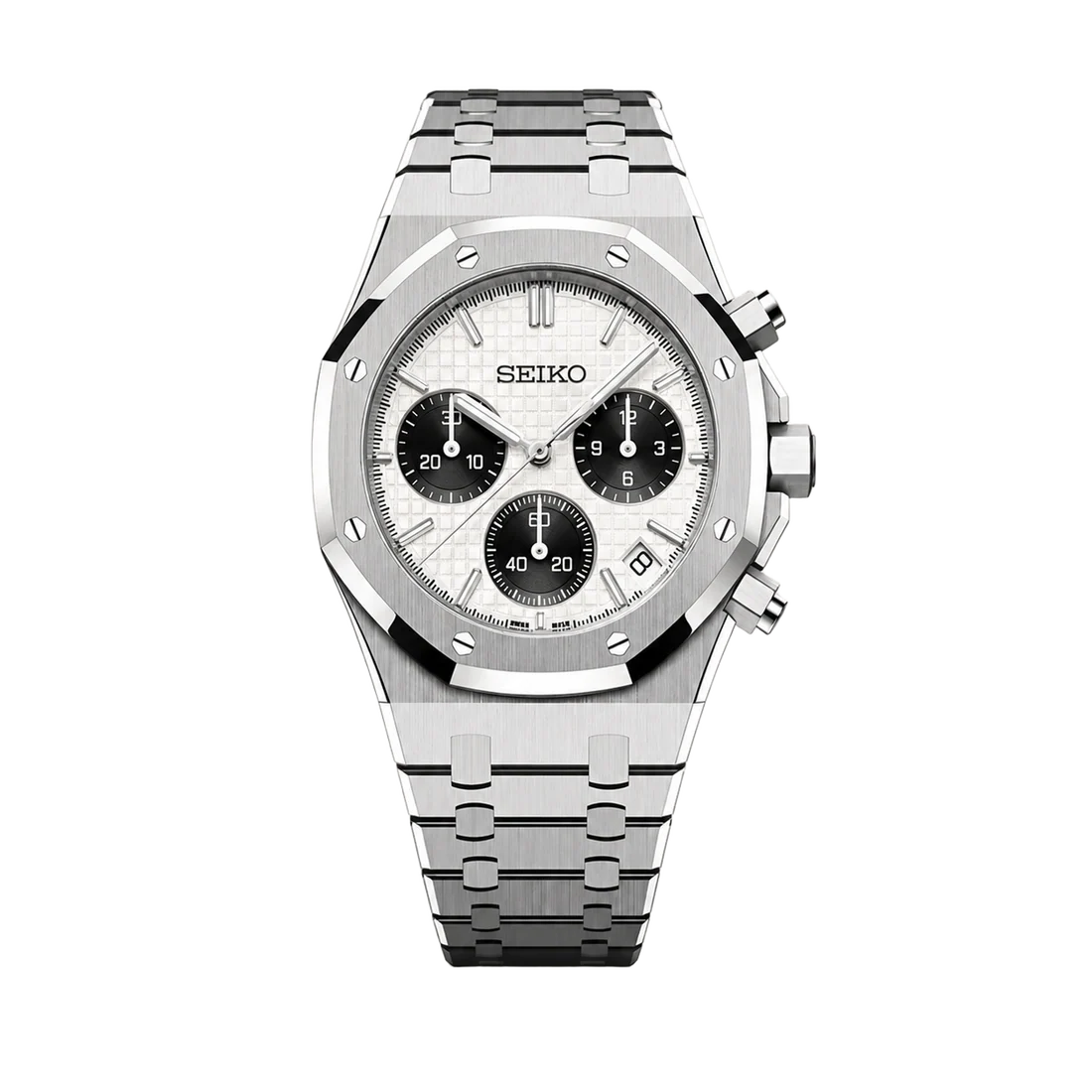 Seiko Mod Royal Oak Chronograph Panda Dial