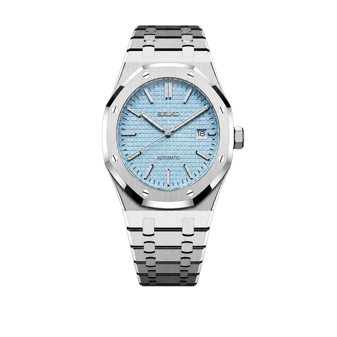 Seiko Mod Royal Oak – Ice Blue Waffle Dial