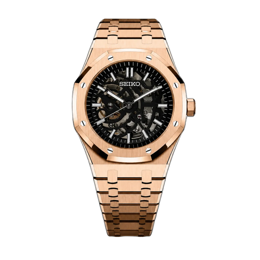 Seiko Mod Royal Oak Skeleton – Rose Gold