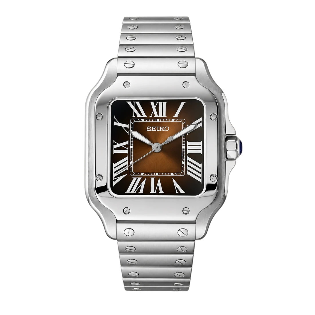 Seiko Mod Santos – Brown Dial