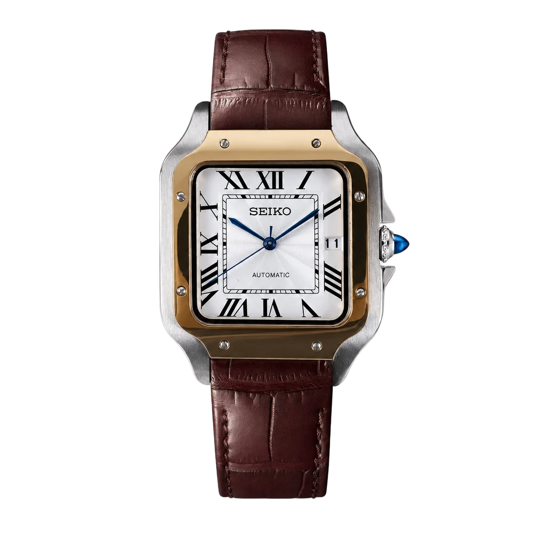 Seiko Mod Santos – Two-Tone Brown Leather