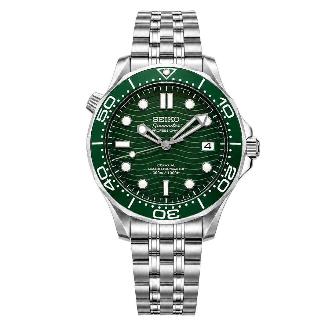 Seiko Mod Seamaster Diver – Green Wave Dial