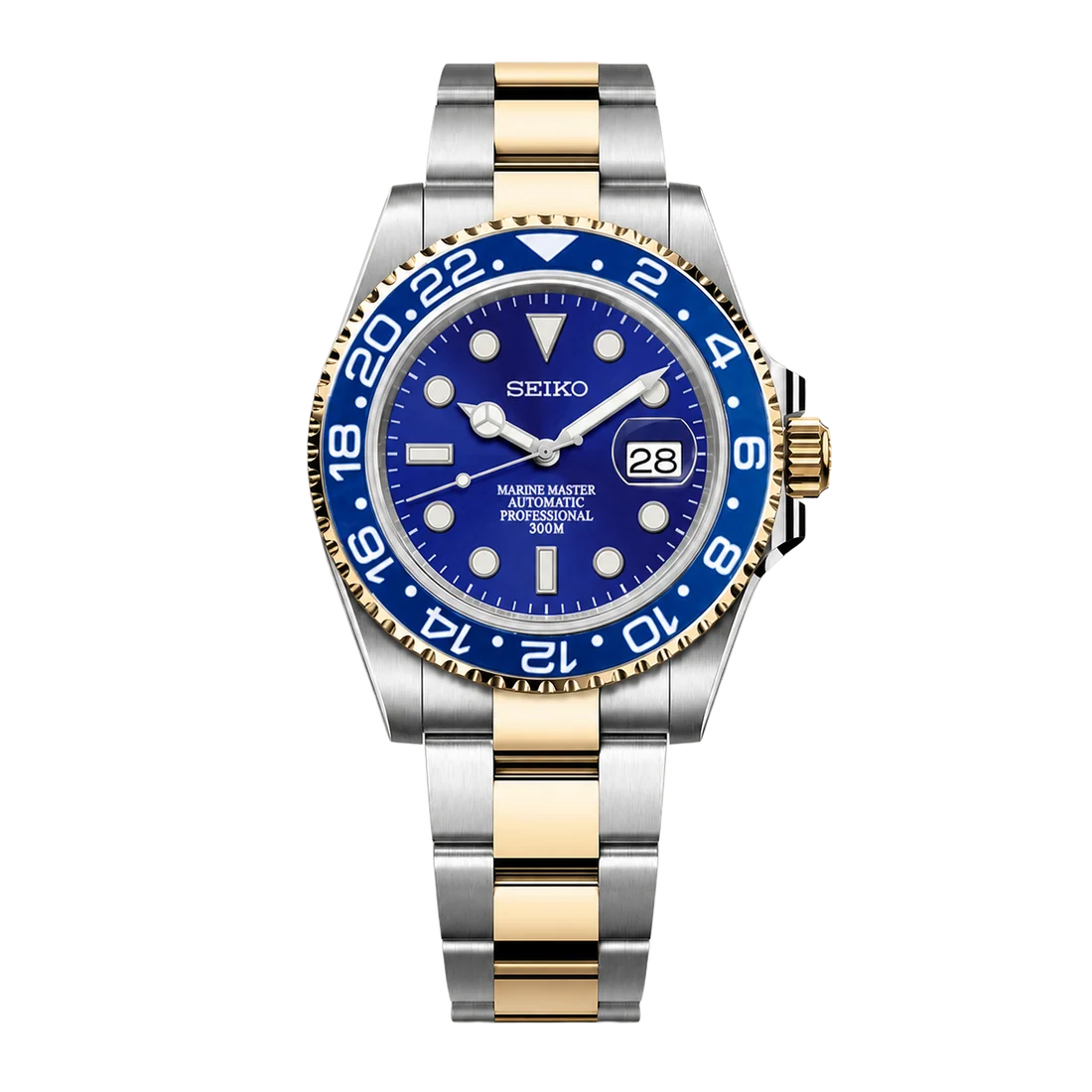 Seiko Mod Submariner 24H – Bluesy 2-Tone
