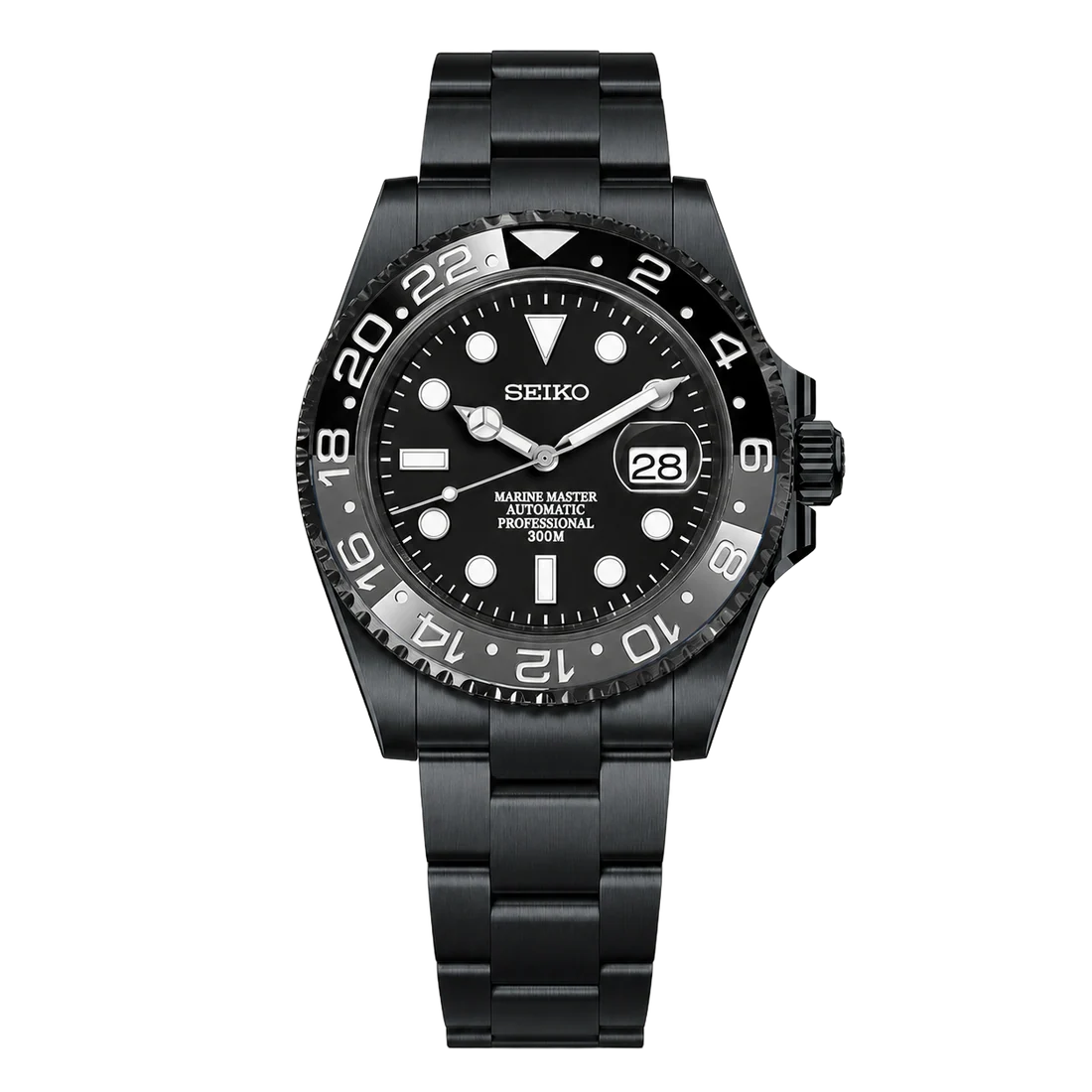 Seiko Mod Submariner 24H – Stealth Bruce Wayne