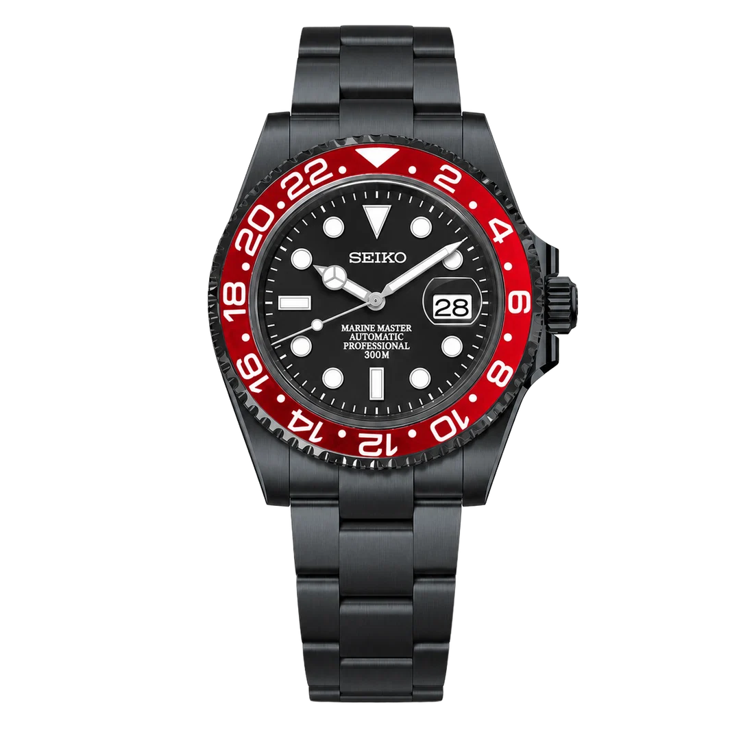 Seiko Mod Submariner 24H – Stealth Red