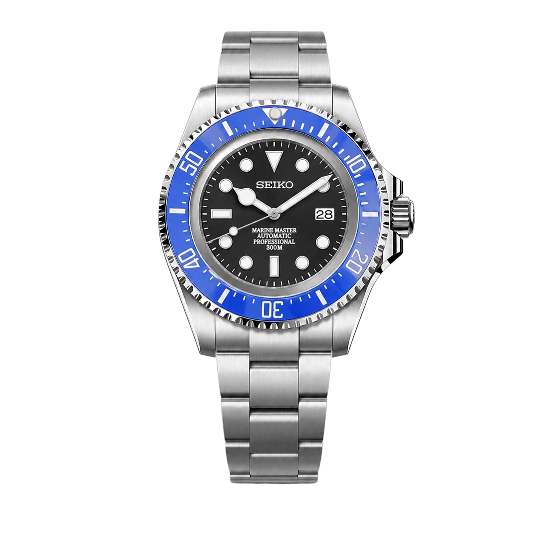 Seiko Mod Submariner 44mm XL – Classic Blue