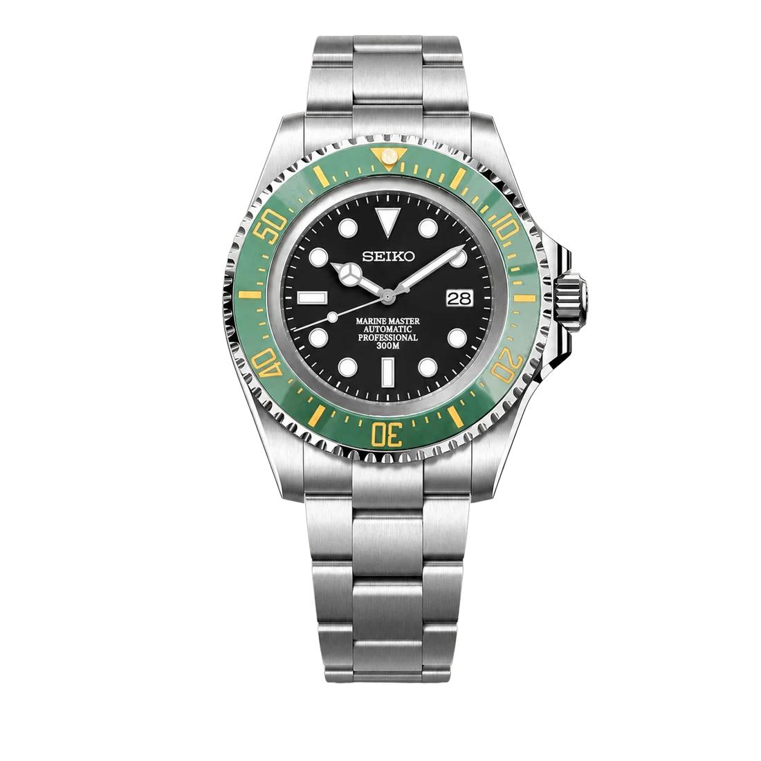 Seiko Mod Submariner 44mm XL – Green Royale