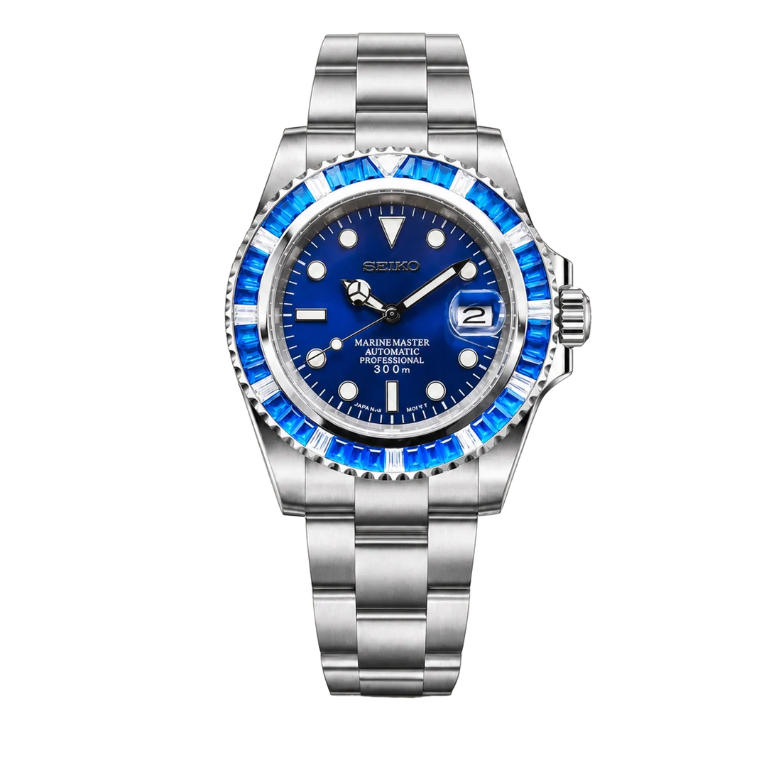 Seiko Mod Submariner - Blue Ruby