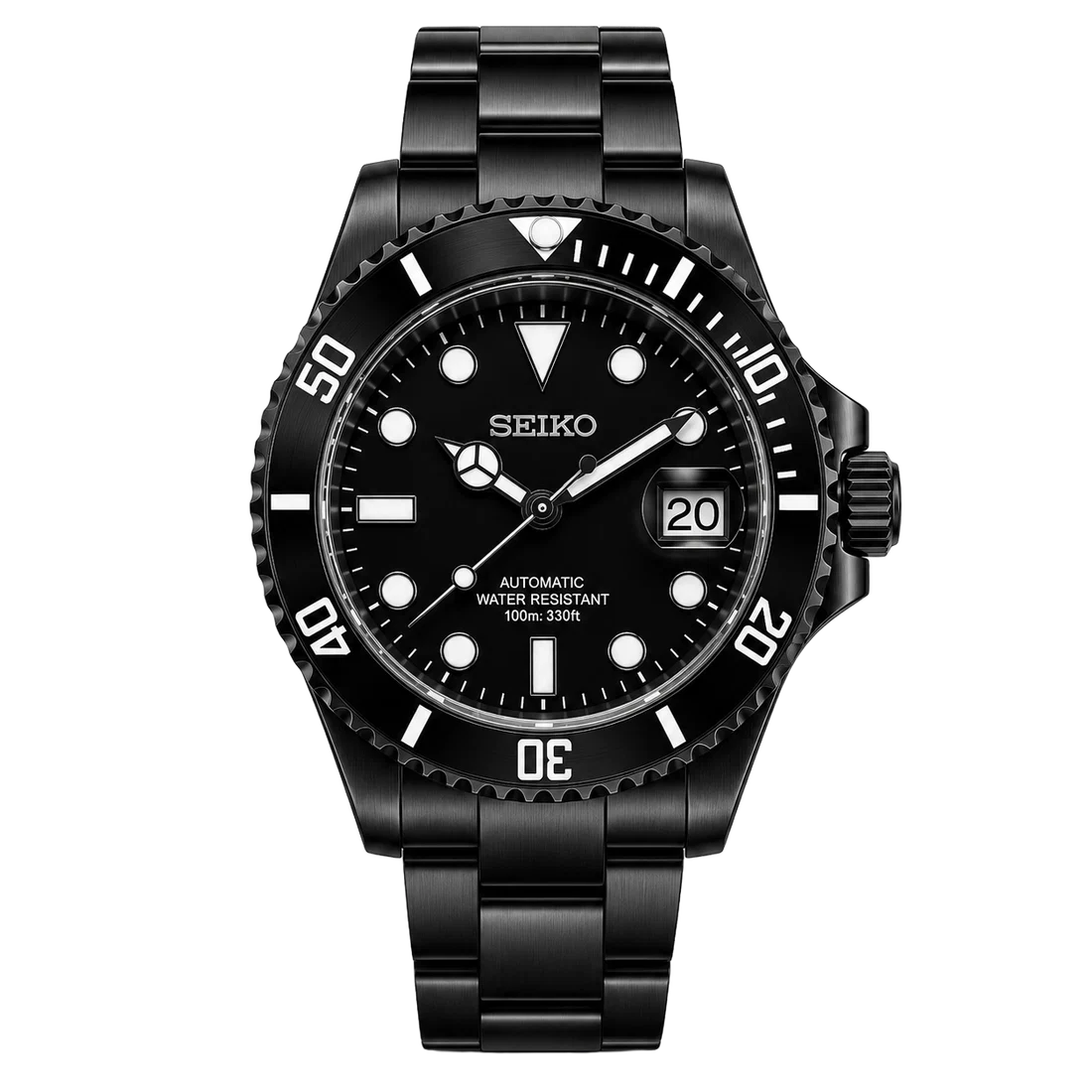 Seiko Mod Submariner – No Date Black