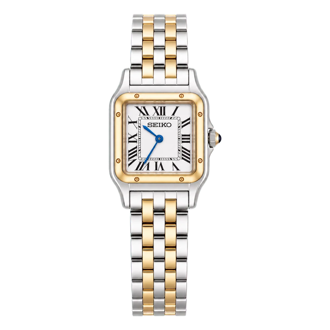 Seiko Mod Ladies Santos - Two-Tone Gold &amp; White