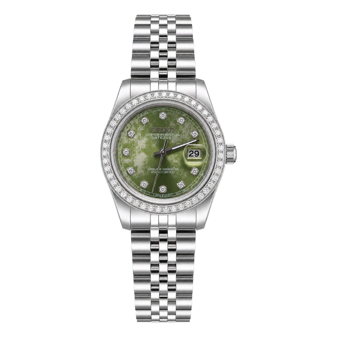 Seiko Mod Ladyjust - Olive Diamond