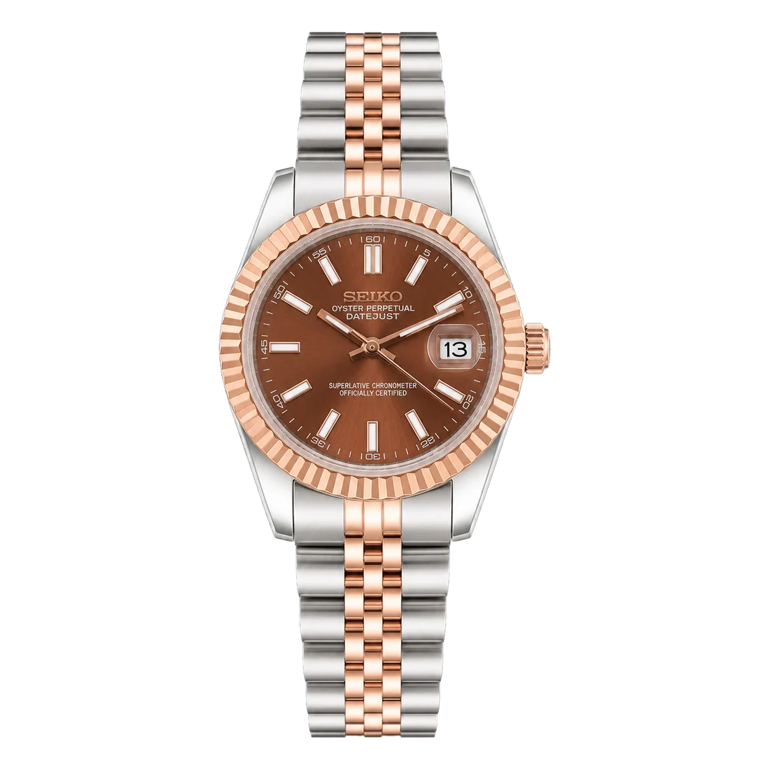 Seiko Mod Ladyjust - Rose Chocolate Baton Dial